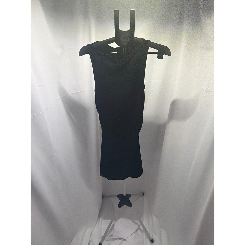 Wild Fable Black Velvet Cowl Neck Ruched Mini Dress NWT Small 331 09 4709